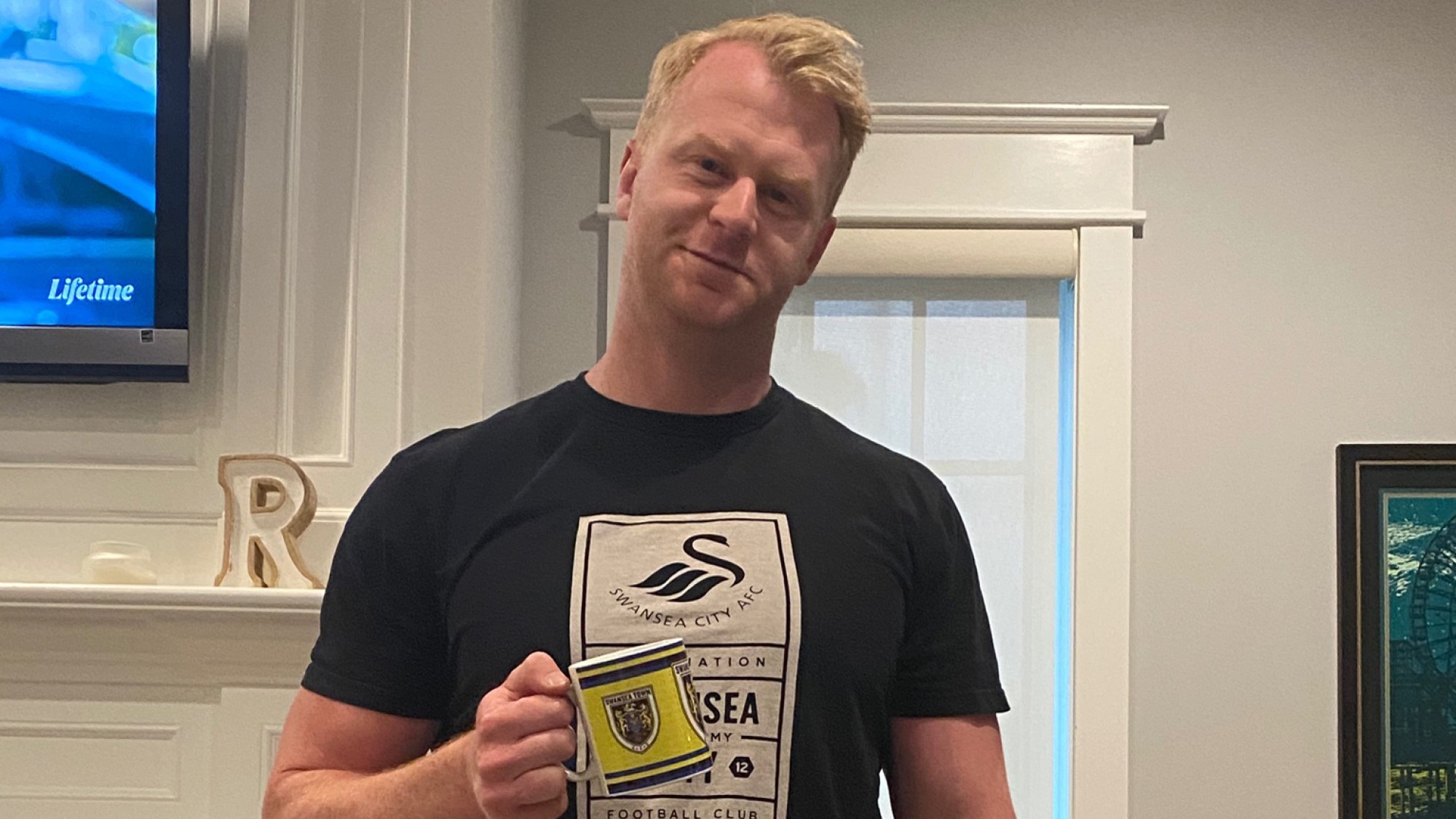 Jon Ryan The Super Bowl winner cheering on the Swans Swansea